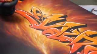 Airbrush Anleitung Airbrush Mischtechnik mit Graffiti Marker amp Evolution Airbrush [upl. by Zaslow]