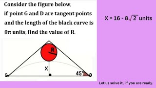 What Is The Radius R Of The Red Inscribed Small Cricle [upl. by Llerud]