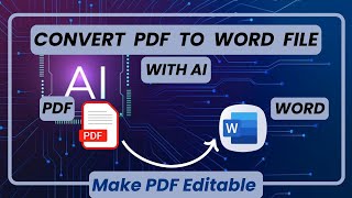 quotHow to Convert PDF to Word  How to Make PDF Editable  Easy StepbyStep Guidequot [upl. by Joel]