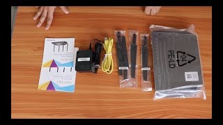 Unboxing the Netgear Nighthawk X4S R7800 Smart WIFI Gaming Router  2018 [upl. by Aihsekin60]