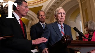 Senate leader Mitch McConnell freezes midsentence during press conference [upl. by Nade]