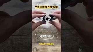 STAR WARS ORIGAMI ART TUTORIAL TIE INTERCEPTOR  IMPERIAL TIE FIGHTER INTERCEPTOR  DARTH VADER [upl. by Federico]