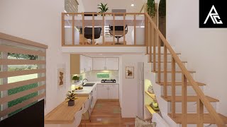 Beautiful Tiny House with Bedroom Loft Design Idea 3x6 Meters Only [upl. by Natsirc]