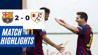 Rayo Vallecano 02 Barcelona  La Liga 2014 Highlights amp Goals ⚽🔥  HD [upl. by Siuluj839]