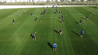 Football Passing drill finishing on two small goals [upl. by Nwahsit]