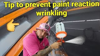 No sealer Paint wrinkling 😭 Try this tip next time to prevent paint reaction [upl. by Joshi]