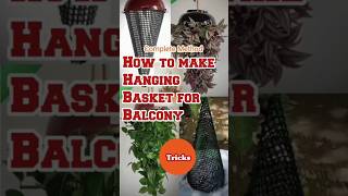 How to make Hanging Basket for Balcony  Wandering Jew Tricks  hangingpot hangingbaskets shorts [upl. by Etteluap]