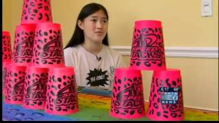 Portland athlete goes pro with cupstacking skills [upl. by Riba518]