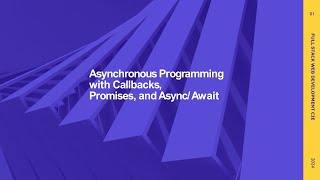 Asynchronous Programming With Callbacks Promises and Async Await [upl. by Mohsen]