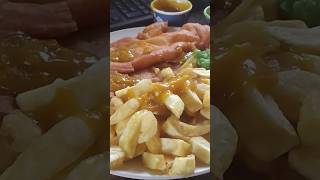 Omg I only asked for 1 cod and got 2 lol 😜with chips and curry sauce and peas on the 01092024 [upl. by Carlie]