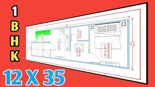 12 35 House Plan । 12 x 35 House Design । 420 sqft House Plan । PatidarEngineer [upl. by Esra667]