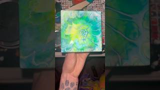 Ocean vibes 💚🩵💙 Follow for more ☺️ acrylicpaintpouring sheleeartbloom bloomtechnique art [upl. by Kurtzig878]