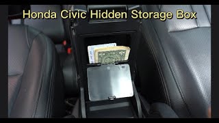 Best Honda Civic Accessories Center Console Hidden Storage Box for Honda Civic 2016 2017 2018 2021 [upl. by Nomrah]