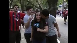 Periodista es acosada por hinchas de Cerro [upl. by Gnues]