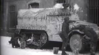 WW2 10th Armored Division Whitewashing Vehicles in Metz France January 13 1945 [upl. by Burroughs19]