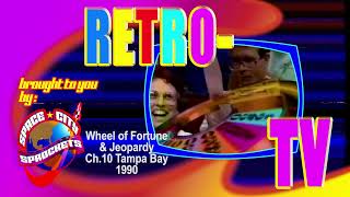 Retro TV  Wheel of Fortune amp Jeopardy  1990  Vana White  Ch 10 Tampa Bay with commercials [upl. by Asenad]