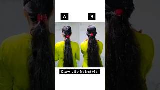 try this claw clip hairstyle hack hair hairstyle hairtutorial clawclips hack viral shorts [upl. by Nolad]