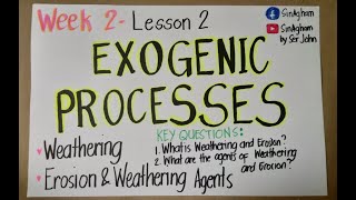 Lesson 5  Exogenic Processes [upl. by Maryjo]