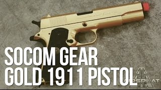 Socom Gear Limited 24k Gold 1911 Gas Airsoft Pistol  AirSplat On Demand [upl. by Nedarb]