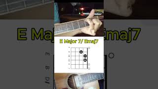 belajar gitar pemula kunci dasar kunci E Major 7learn beginner guitar basic key Emaj7 [upl. by Uht291]