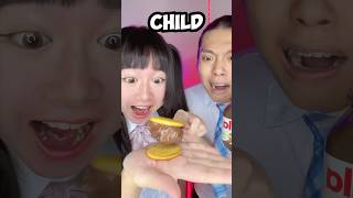 Adult VS Child Emoji Food Challenge ASMR🥵OREO asmr funny mukbang [upl. by Laamaj81]