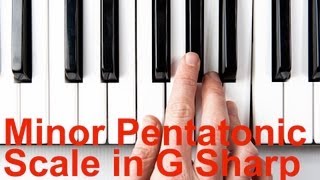 Minor Pentatonic Scale G Sharp A Flat  Keyboard Lessons [upl. by Eliathas]