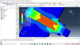 Abaqus CAE  Bolt screwing [upl. by Ecirtam]