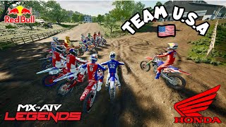 MXON Qualifying 2  TEAM HONDA HRC mxvsatv mxvsatvlegends motocross dirtbike mxon [upl. by Euqinommod]