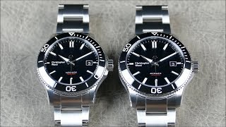 On the Wrist from off the Cuff Christopher Ward – C60 Trident Mk3 40mm vs 42mm [upl. by Eirellav]