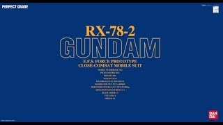 PG RX782  Part 0 UNBOX  First Gundam 0079 plastic model kit [upl. by Nileuqcaj450]