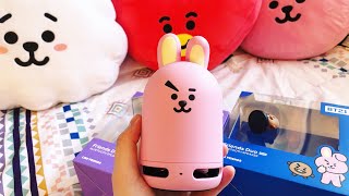 UNBOXING BT21 BLUETOOTH SPEAKER  MAKESTAR [upl. by Aillimac]