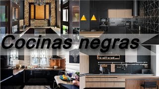 Cocinas 🍜 negras modernas  Ideas para cocinas [upl. by Rollin]