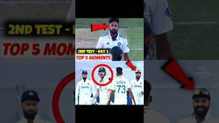 IND vs AUS 2nd Test  Day 2 के TOP 5 Moments 🔥 [upl. by Herald]