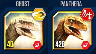 CARNIVORE CARNAGE GHOST VS PANTHERA MODS BATTLE  JURASSIC WORLD THE GAME [upl. by September]