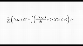 Reynolds transport theorem derivatives of timedependent volume integrals [upl. by Bronwen]