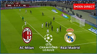 match Real Madrid vs AC Milan en direct aujourdhui Ligue des Champions Simulation Gameplay PC [upl. by Hazeefah]