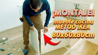 Cómo MONTAR mueble de COCINA METOD de IKEA 80x60x80cm  How to ASSEMBLE IKEA METOD CABINET ✅ [upl. by Gnot]