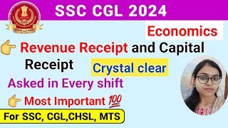 Revenue Receipt Revenue Expenditure  Capital Receipt and Capital Expenditure Difference  SSC [upl. by Quince]