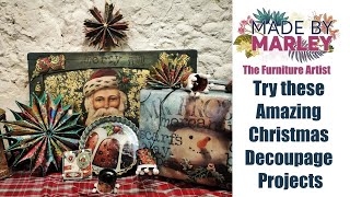 Try these Amazing Christmas Decoupage Projects [upl. by Arbe]