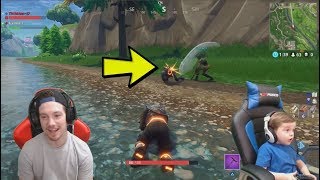 4 YEAR OLD KID Saves TRUMAnns Life On Fortnite [upl. by Navoj671]