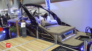 2023 Bennington QX25 Swingback Pontoon price  312999 Suzuki DF350ATX  Montreal Boat Show 2023 [upl. by Ainahtan]