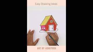 House Easy And Simple Drawing  Art By Ashutosh  063 [upl. by Atelahs]