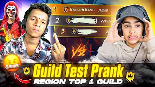 India’s No 1 Guild Test Prank Gone Wrong 🤯 Nalla Gang Guild Test 😱  Free Fire India [upl. by Leinod561]