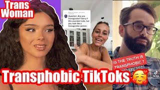 Trans Girl Reacts to TRANSPHOBIC TikToks 4 [upl. by Anelyak612]