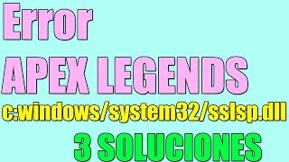 Error APEX LEGENDS Untrusted System File Cwindowssystem32sslspdll Windows 1087 I 3 SOLUCIONES [upl. by Einnel]