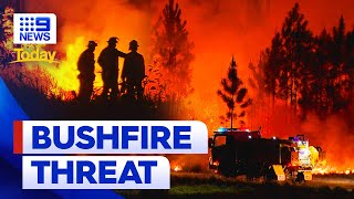 Crucial day for firefighters as Queensland bushfires rage  9 News Australia [upl. by Willtrude]