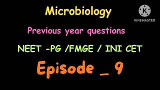 🛑Microbiology 🍎EPISODE 9 Most repeated PYQpyqs fmge mbbs neetpg inicettnmrb [upl. by Acsecnarf28]