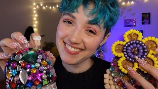 ASMR Tingly Tapping amp Scratching to Help You Sleep 😴 no talking rhinestones amp beads long nails [upl. by Znieh]