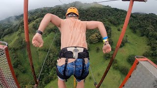 Bungee Jump Costa Rica Extremo Park Monteverde [upl. by Helbonnah866]