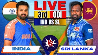 Live India vs Sri Lanka 3rd ODI Live Match Score amp Commentary  IND vs SL Live Cricket match Today [upl. by Savanna718]